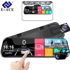 Mirror Camera For Car DVR Touch Screen Front and Rear Dashcam