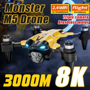 M5 Max Drone HD Camera Wide Angle Optical Flow  Brushless Motor