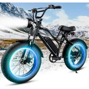 Fat Tire Electric Bike for Adults,32 Mph Top Speed