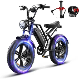 Moped Style Electric Bike 60+ Mile 32MPH